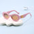 Damen modische Sonnenbrille mit ovalem Rahmen und goldenen Applikationen Brehn