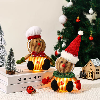 Niedlicher Weihnachtsgnom mit LED-Leuchte Brehn