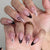 Elegantes Press-On-Nagel-Set mit künstlerischen Schleifen-Designs Brehn