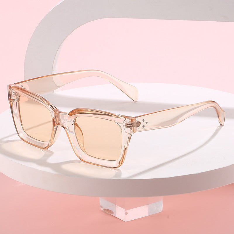 Damen modische quadratische Sonnenbrille mit elegantem, breitem Rahmen Brehn