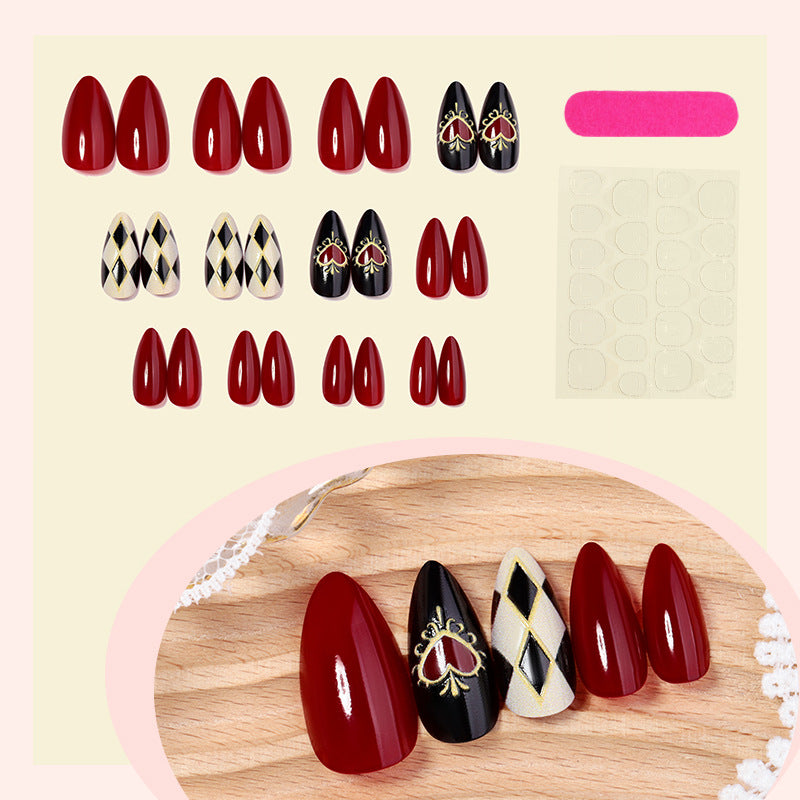 Künstlerischer Designer Press-On Nail Set Brehn