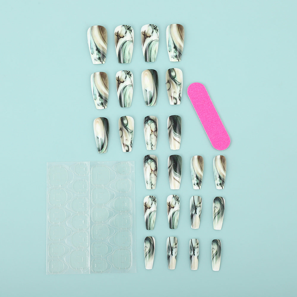 Künstliche Nail Art Kunstnägel im eleganten Marmor-Design Brehn