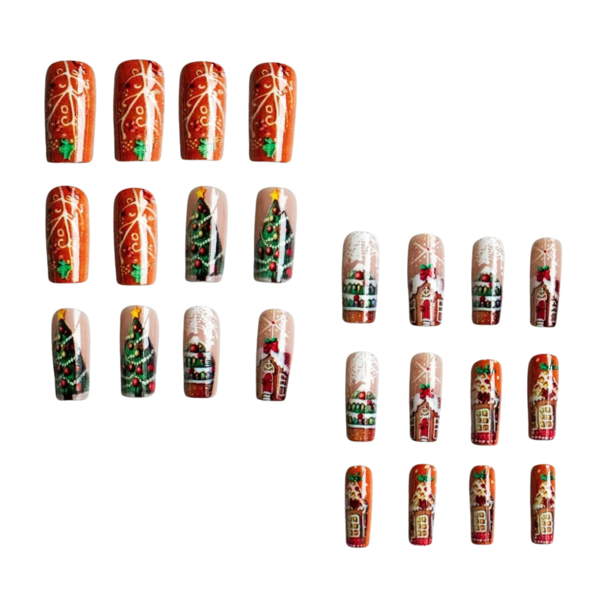 Festliches Lebkuchen-Themen-Nagelkunst-Set