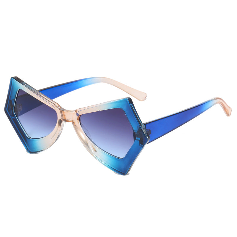 Damen polygonale Sonnenbrille im extravaganten Design Brehn