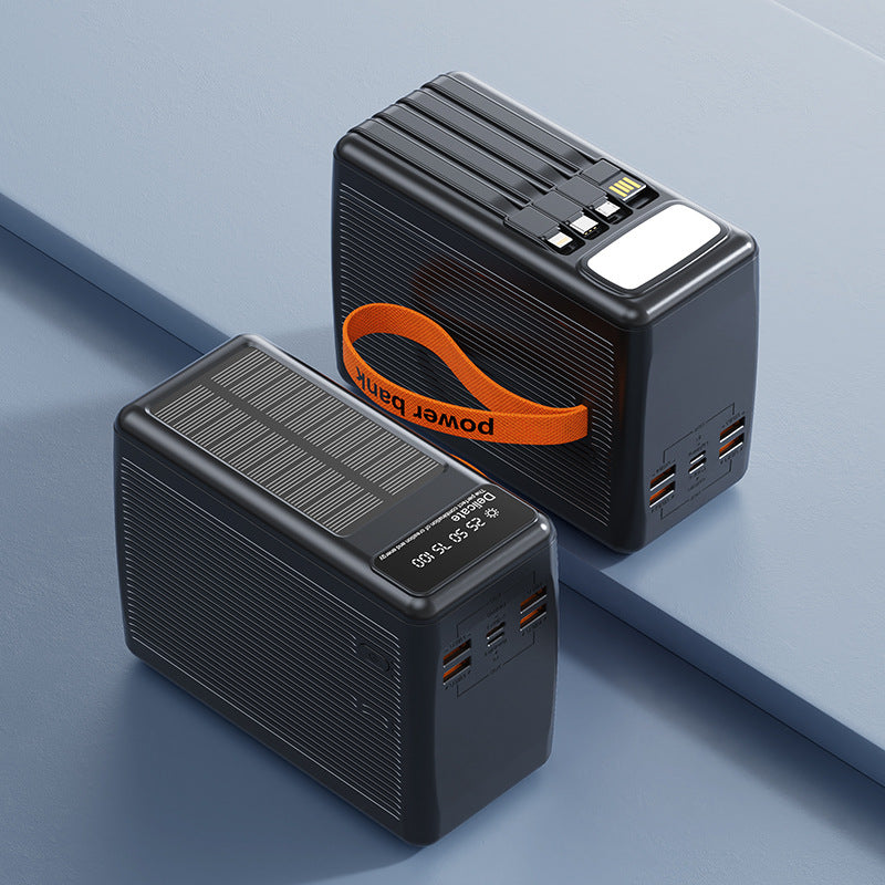 Solar-Powerbank mit Multifunktionalen Usb-Anschlüssen und Digitaler Ladestandsanzeige Brehn