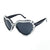 Damen Herzförmige Sonnenbrille mit Glitzerstein-Besatz Brehn