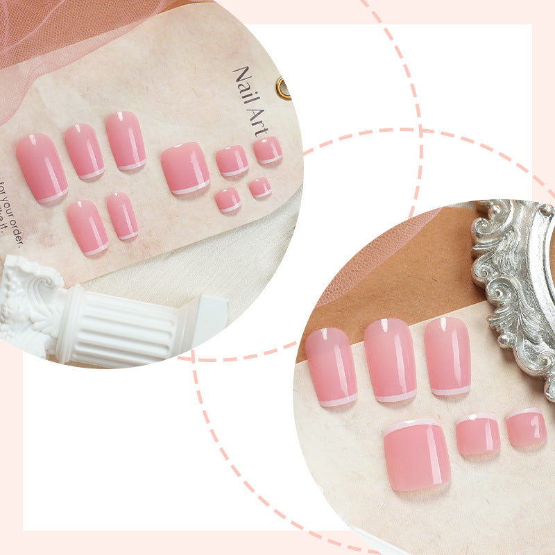 Elegante French Tip Press-On Nails Set Brehn