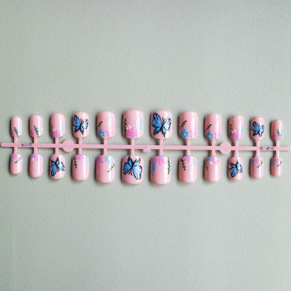 Künstlerisches Blumen- und Schmetterlings-Nail Art Set