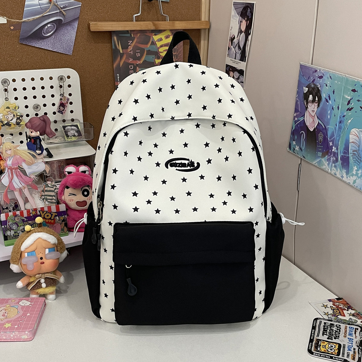 Stylische bedruckte Rucksack mit lustigen Charakterakzenten Brehn