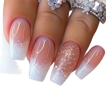 Glitzerndes Ombre Nagelkunst Brehn