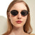 Damen modische runde Sonnenbrille mit luxuriösen Akzenten Brehn