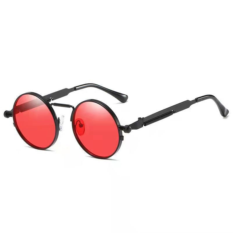 Damen Runde Metall-Sonnenbrille mit verspiegelten Gläsern Brehn