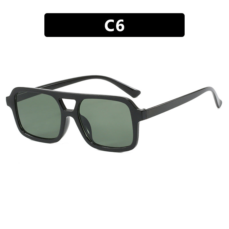 Damen modische quadratische Sonnenbrille aus transparentem Kunststoff Brehn