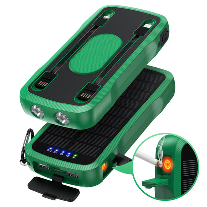 Solar-Ladegerät mit Integrierten Usb-Anschlüssen und LED-Lampen Brehn