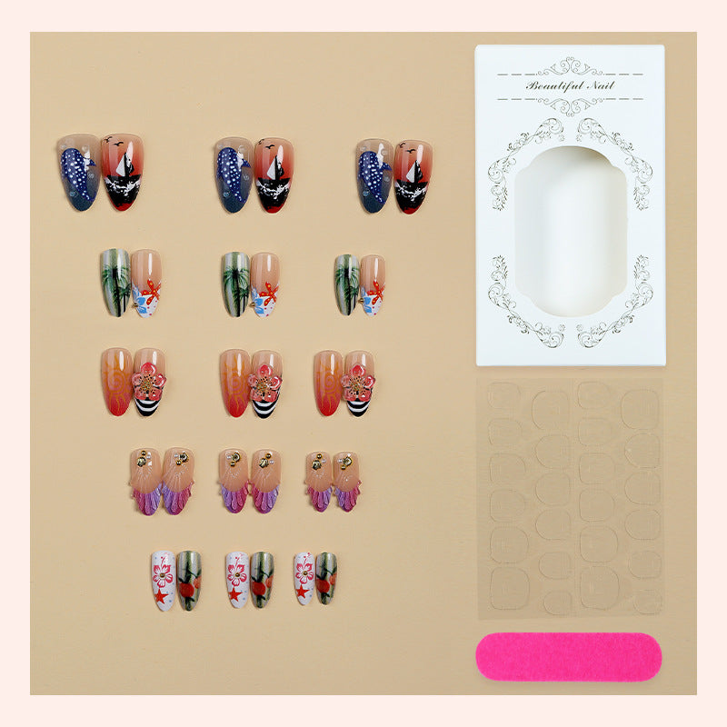Kreatives Kunstnagelset mit maritimen Motiven Brehn