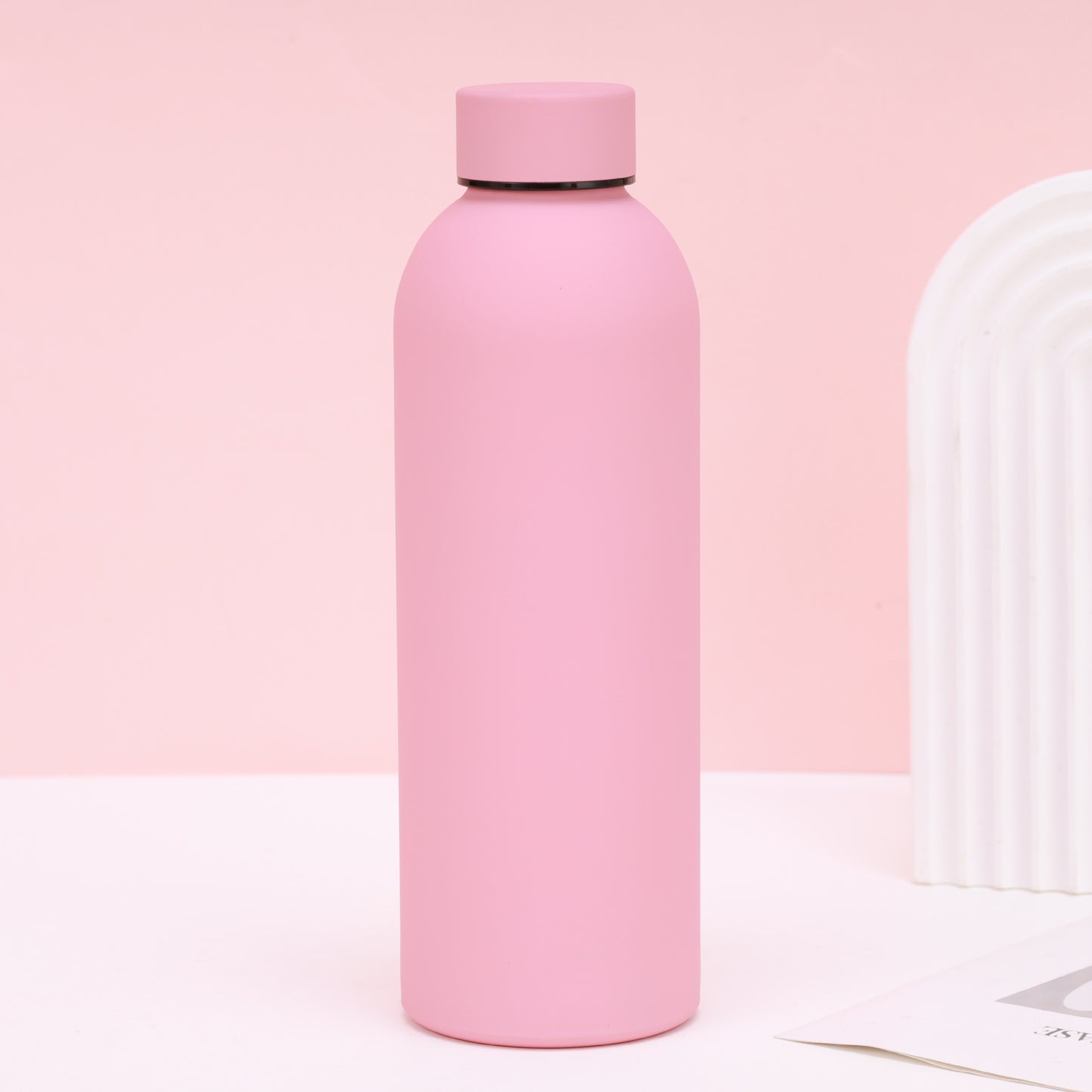 Unisex nan vakuumisolierte Edelstahl-Trinkflasche mit Soft-Touch Oberfläche und auslaufsicherem Schraubverschluss Brehn