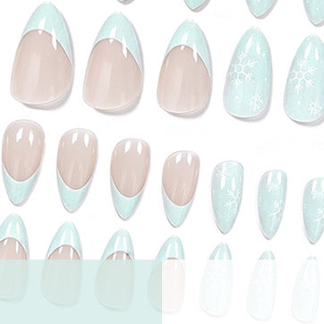 Künstlerische French Tip Acrylnagelverstärkungen Brehn