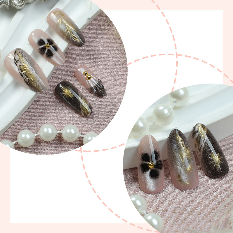 Kunstnagelset mit elegantem floralem Design Brehn