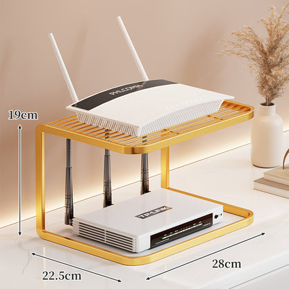 Belüfteter Desktop-Router- und Modemständer-Organizer