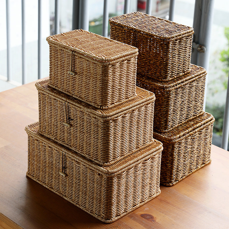 Handgefertigte Rattan Aufbewahrungstruhe Brehn