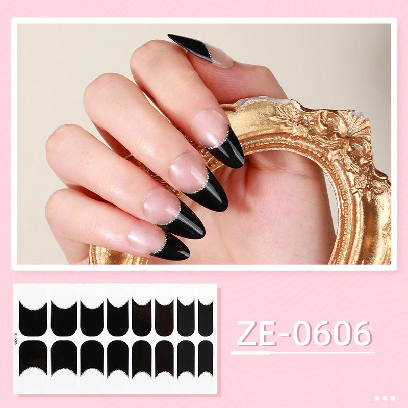 Elegante French Tip Nagelkunst Wraps