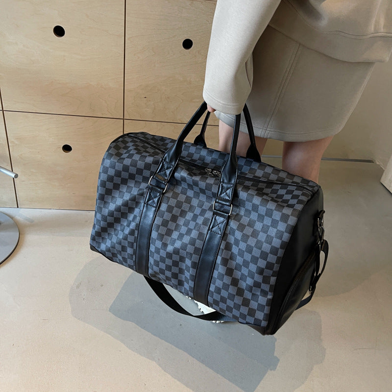 Stylische karierte Reisetasche Brehn