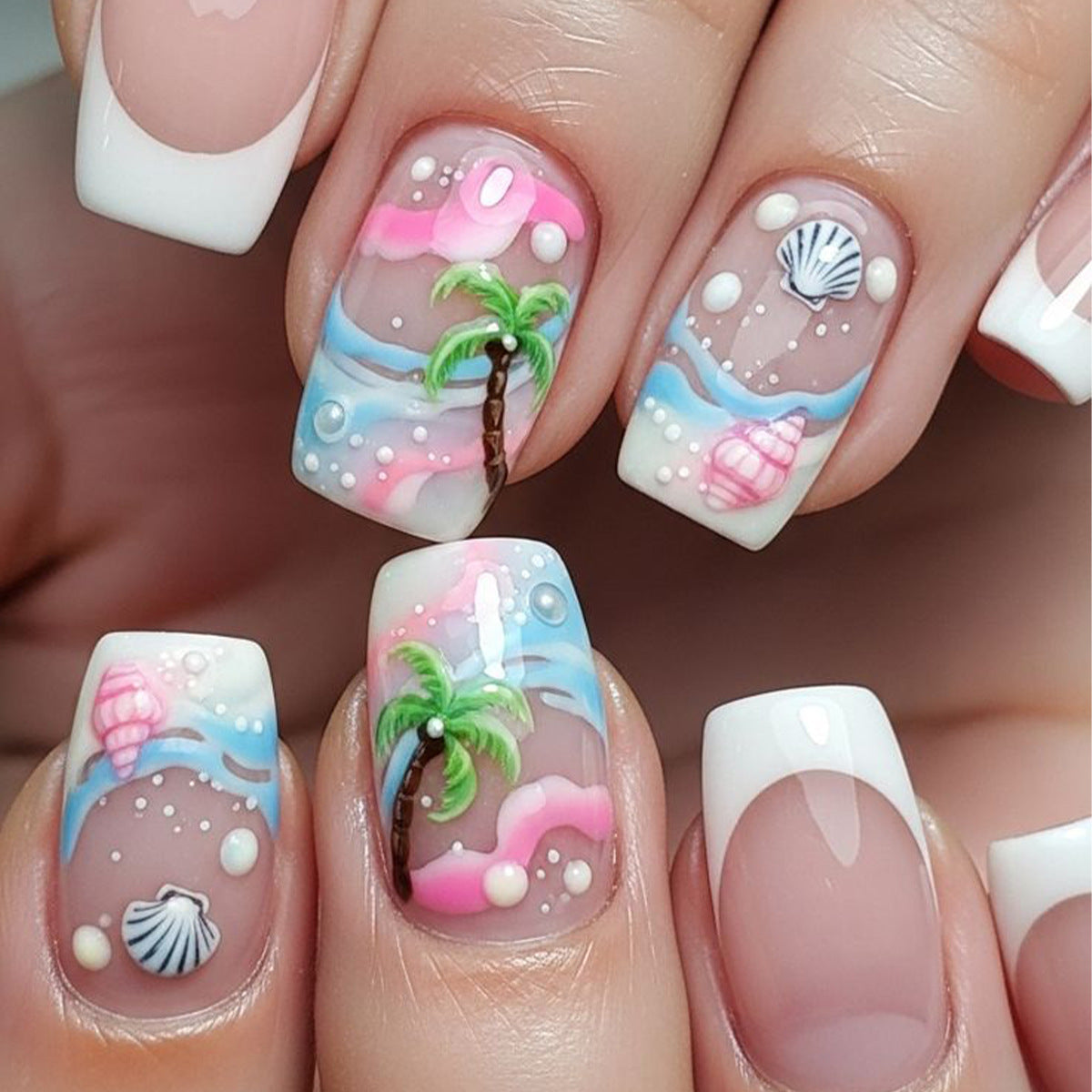 Tropische Muschel Nagelkunst Brehn