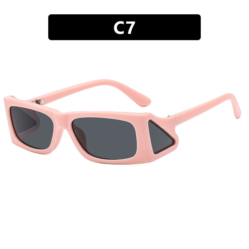 Damen extravagante Sonnenbrille im geometrischen Design Brehn