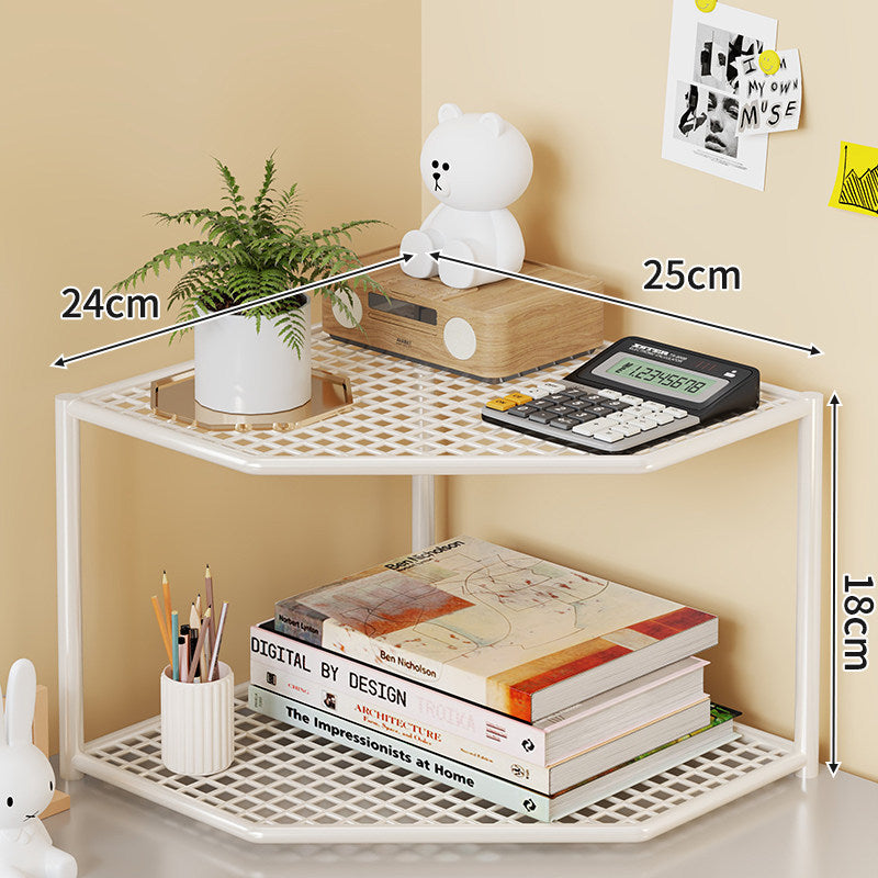 Dreifach-Eck-Metall-Mesh-Speicherregal für Badezimmer Küche Wohnzimmer