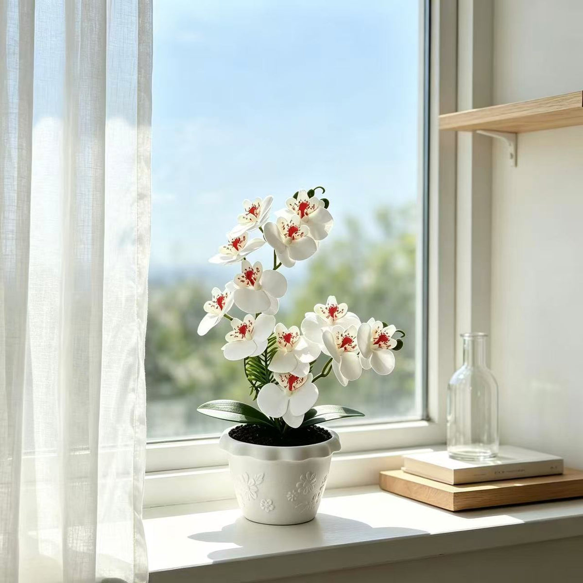 Elegante Künstliche Orchideen Blumenarrangement für die Innendekoration Zuhause