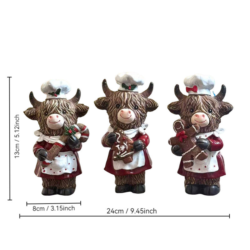 Verzaubernde Weihnachtskuh Figur Brehn
