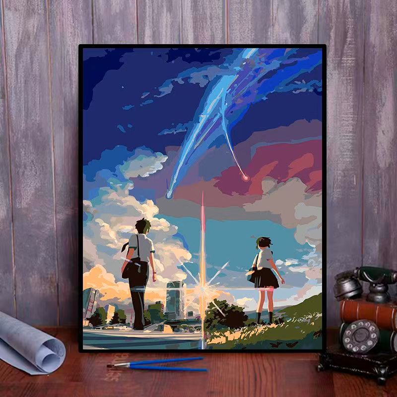 Anime-inspirierte Landschafts-Kunst Druck Brehn