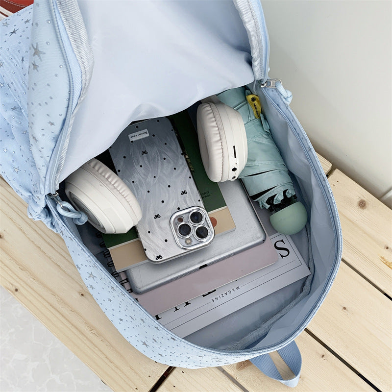 Eleganter Rucksack mit Glitzernden Sternen und Praktischen Fächern Brehn