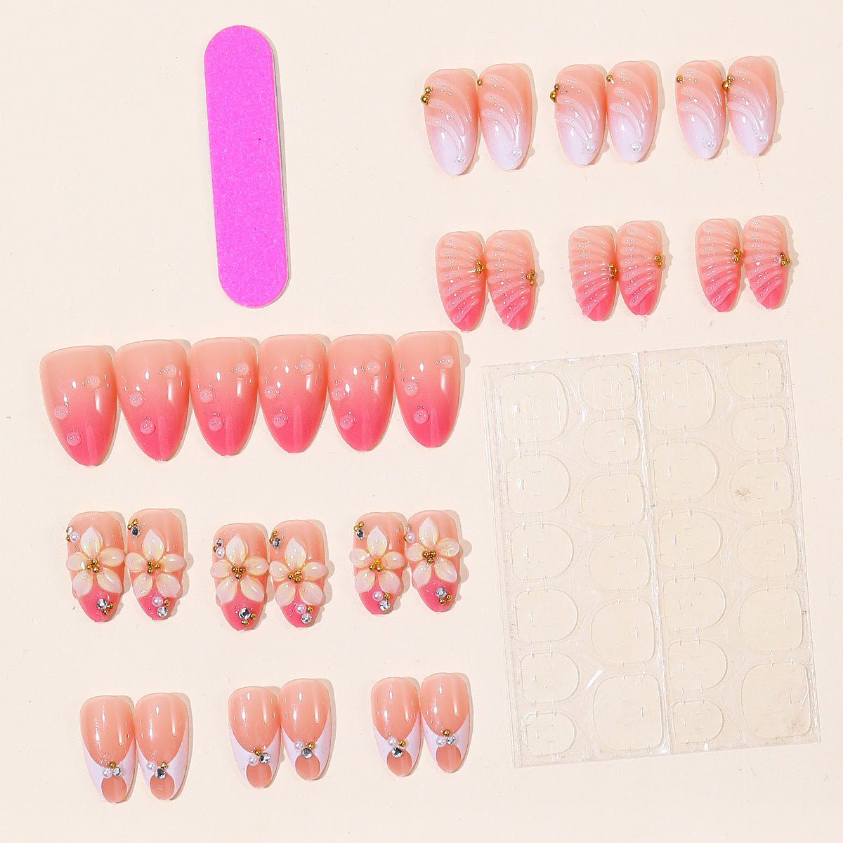 Elegante florale Acryl-Nagelverlängerungen Brehn 1789713211