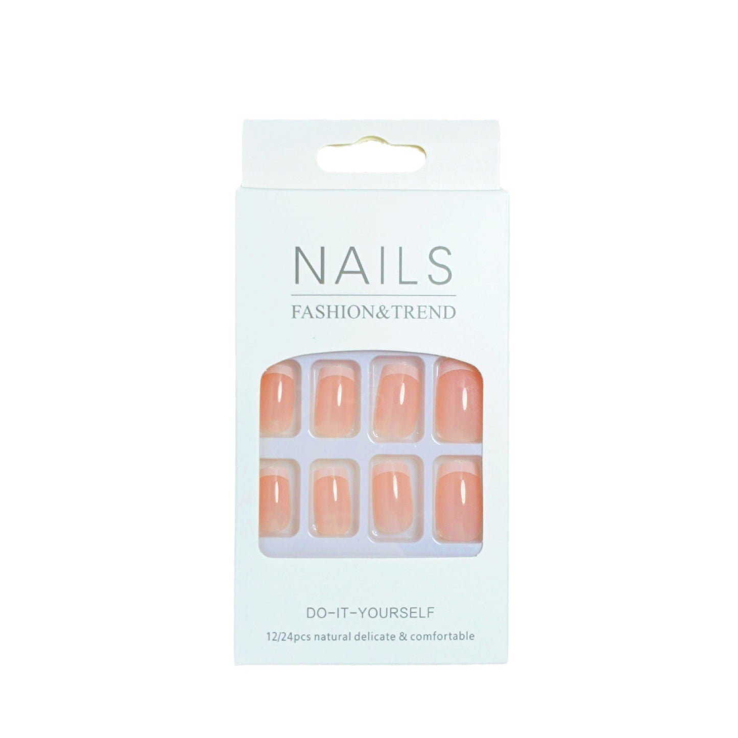 Elegante French Tip Drucknägel Set Brehn