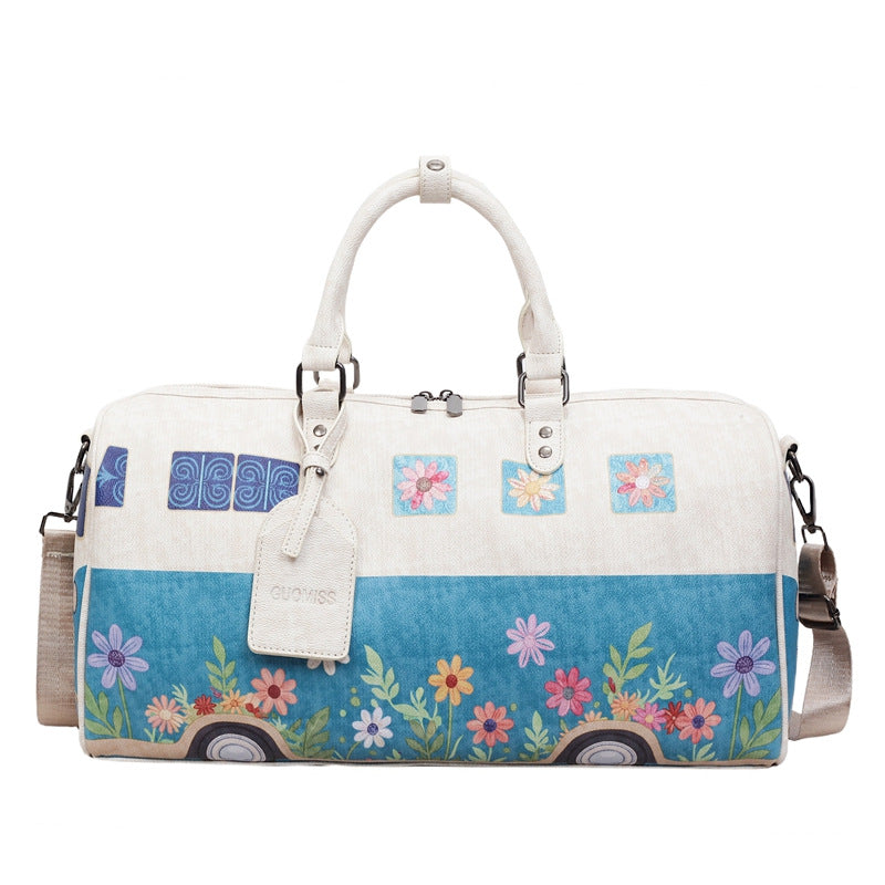 Künstlerische Blumenmuster Wochenendtasche