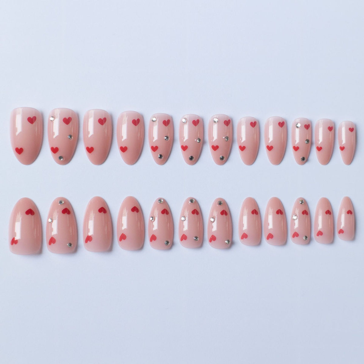 Liebe-Themen Acryl Nagel Kunst Design