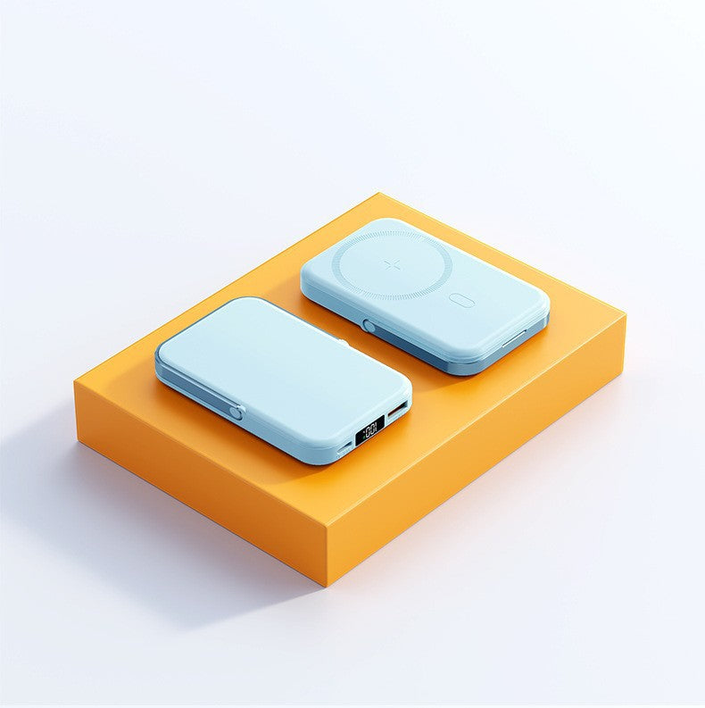 Tragbare Wireless Powerbank mit Magnetfunktion und Digitaler Anzeige Brehn
