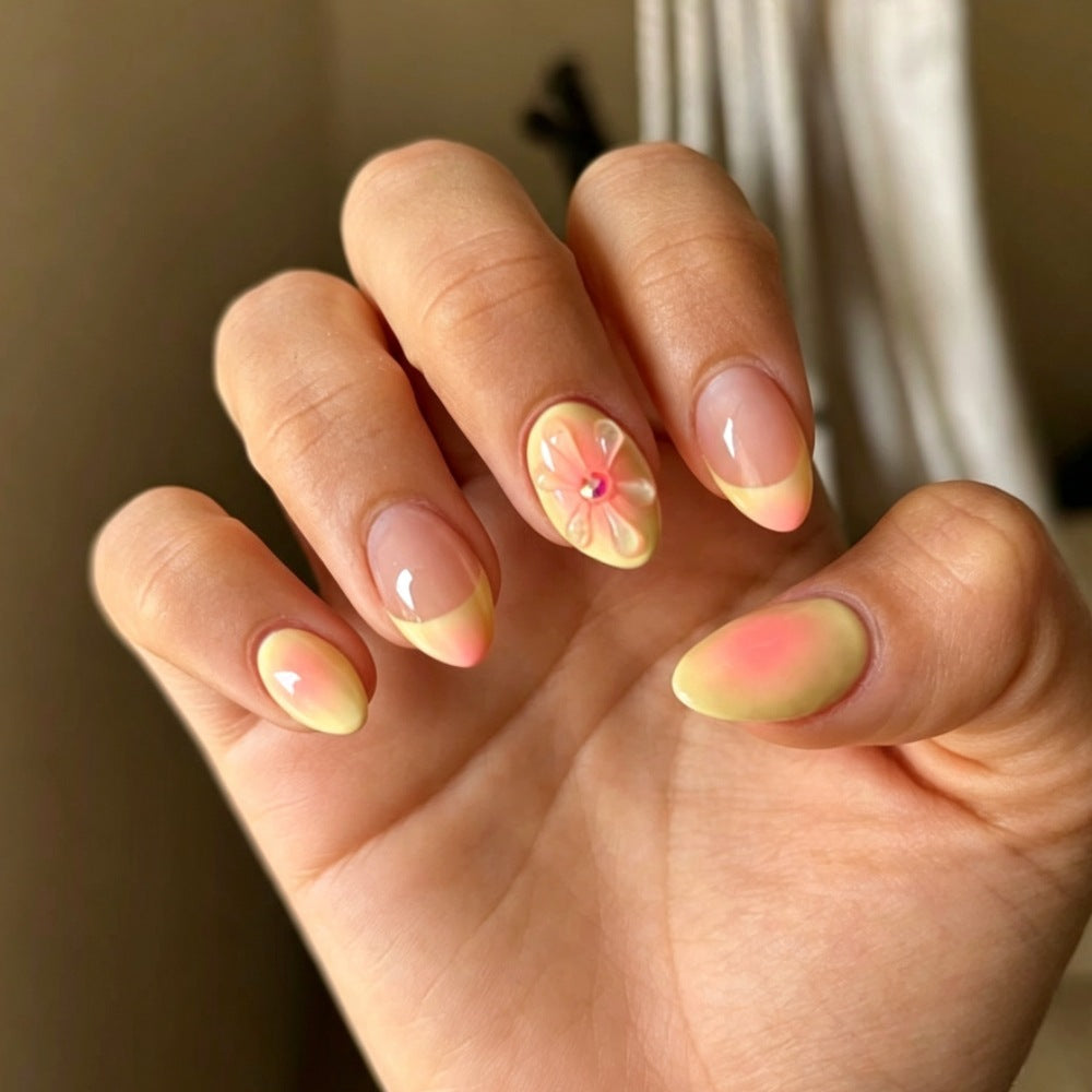 Floral Gel Press-On Nail Set Brehn