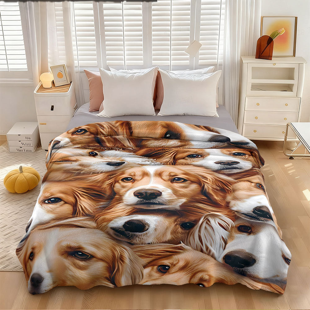 Gemütliche hundethemed Fleece-Wurfdecke