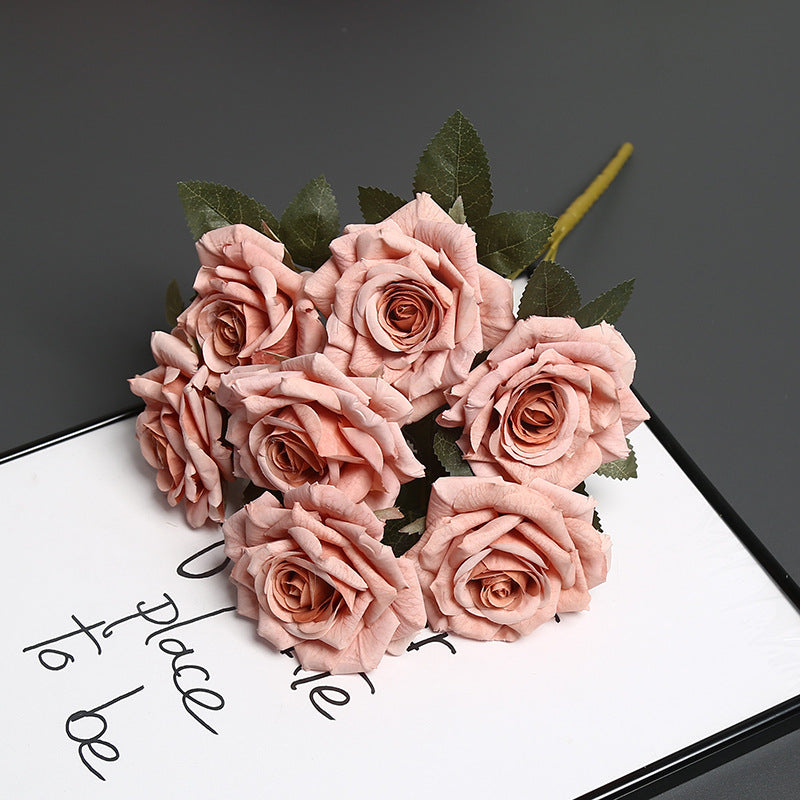 Premium Künstlicher Blumenkopf Rosenstrauß