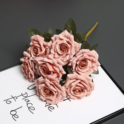 Premium Künstlicher Blumenkopf Rosenstrauß