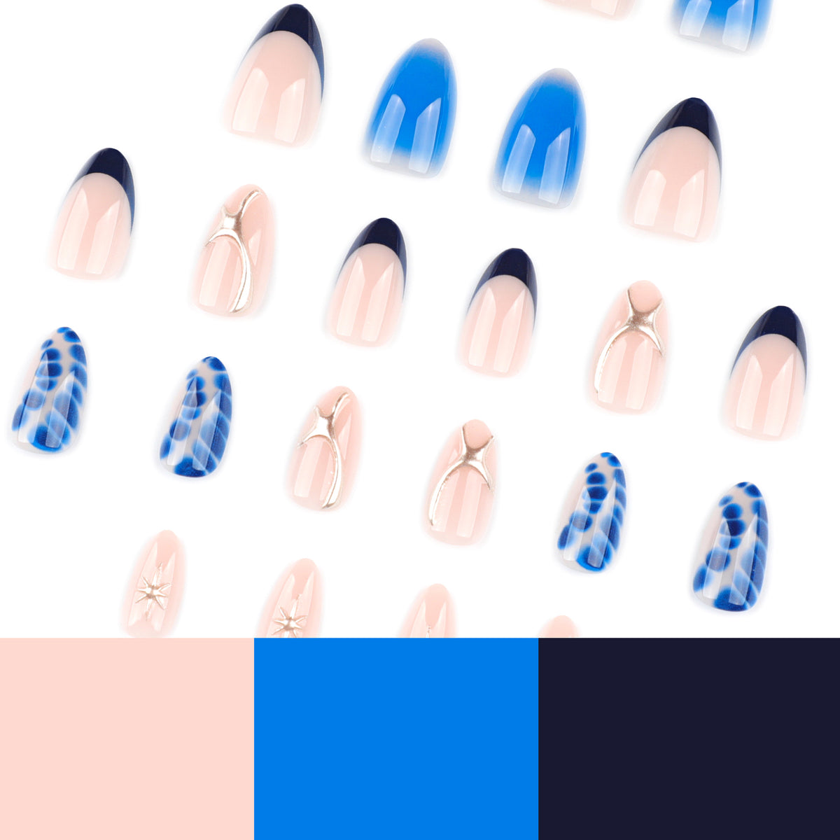 Kunstvolle Nagelkunst im modernen Wasserfarben-Design Brehn