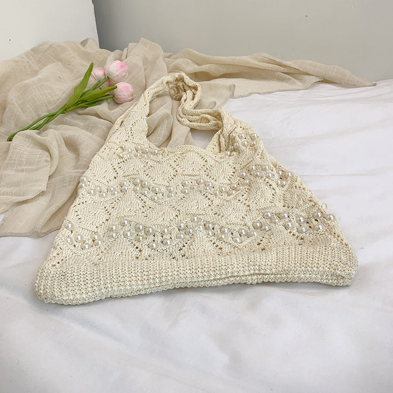 Handgefertigte Veredelte Stricktasche