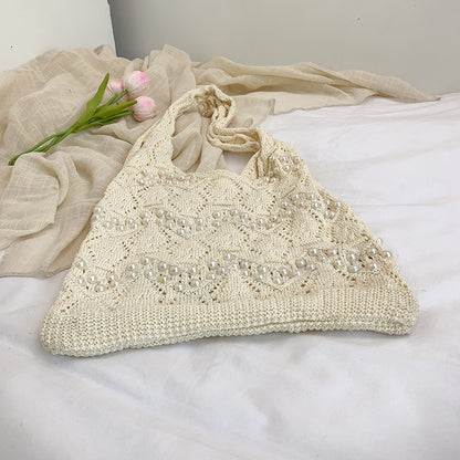 Handgefertigte Veredelte Stricktasche