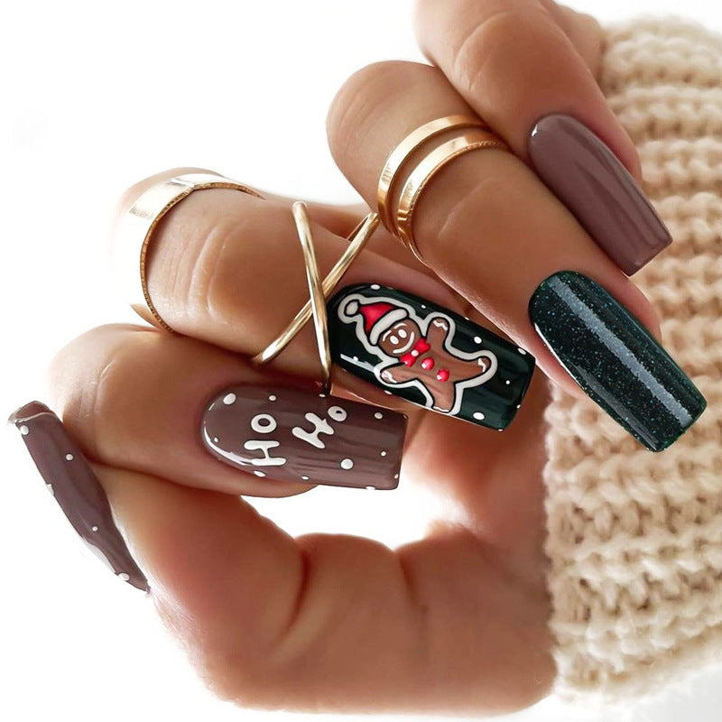 Kunstnagelset mit festlichem Winterthema Brehn