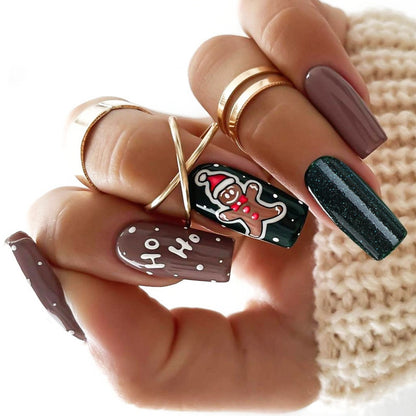 Kunstnagelset mit festlichem Winterthema Brehn