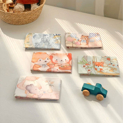 Satin-Kühl-Kissenbezug-Set mit Bunny- und Blumenillustration