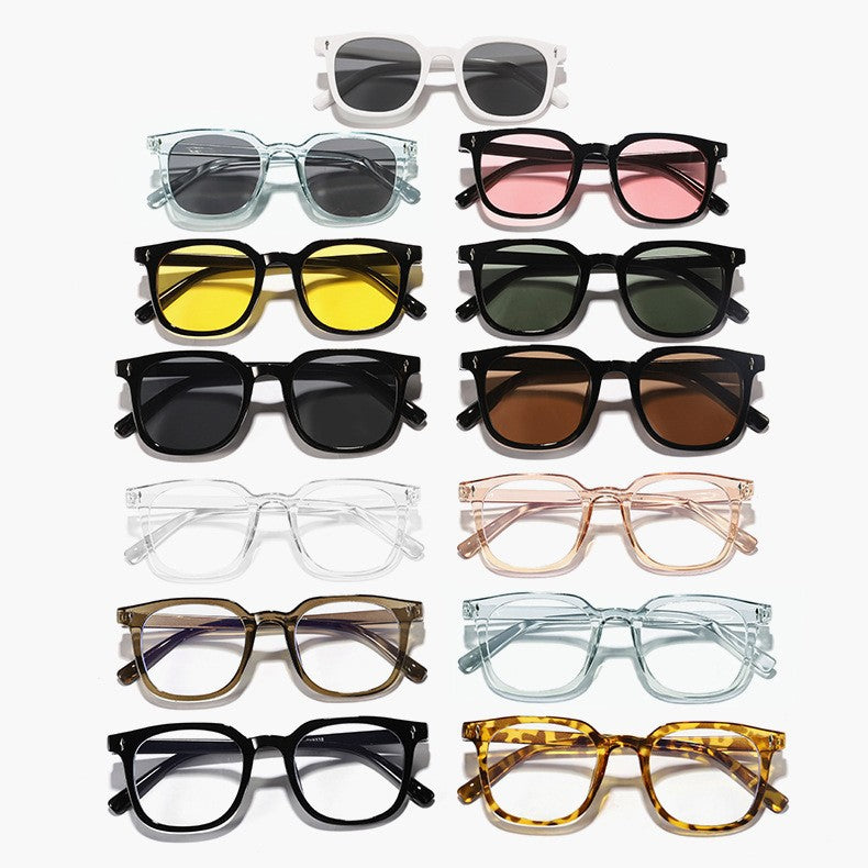 Damen modische Sonnenbrille mit transparentem Rahmen und UV-Schutz Brehn