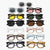Damen modische Sonnenbrille mit transparentem Rahmen und UV-Schutz Brehn